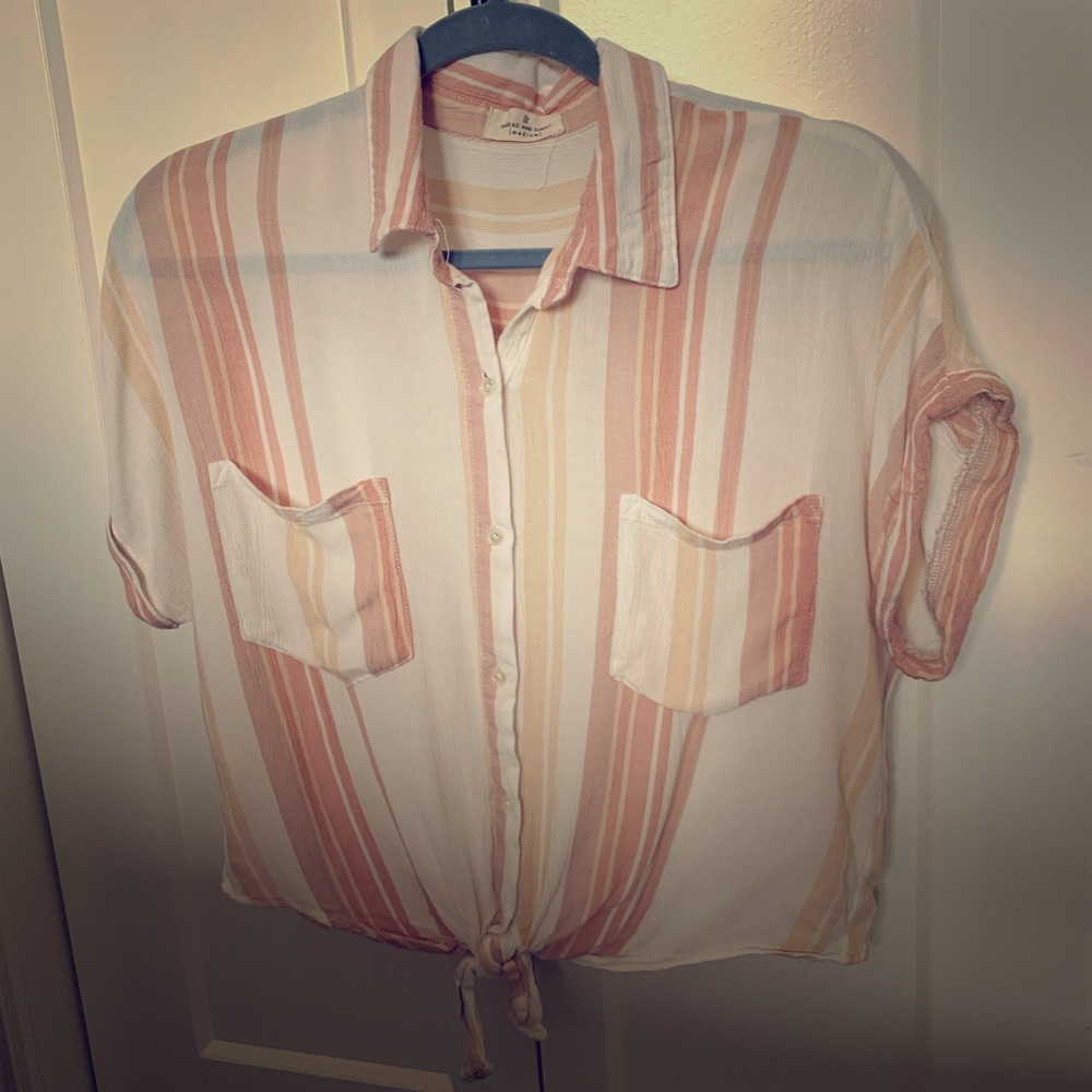 Thread & Supply Summer blouse with tie